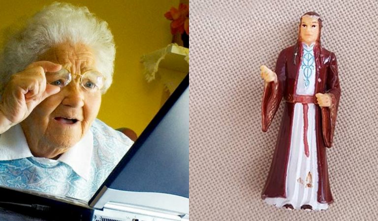 Esta bisabuela ha estado rezándole a una imagen del Señor de los Anillos